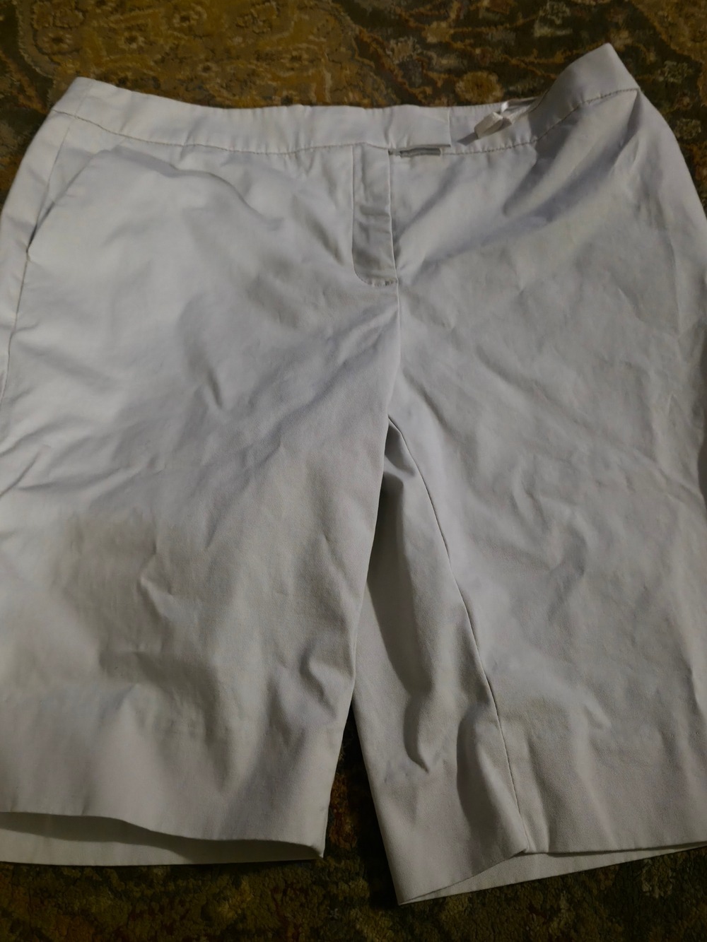4/$25 Deal! Jones New York Signature Petite Stretch Shorts in Cream